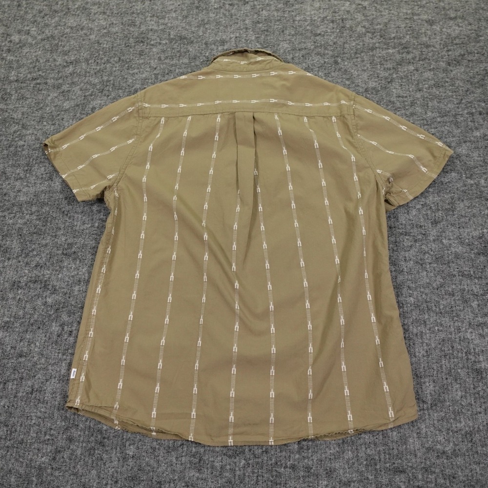 Katin Shirt Mens Medium Green Stripe Button Up Short Sleeve Casual Casual - Picture 3 of 14